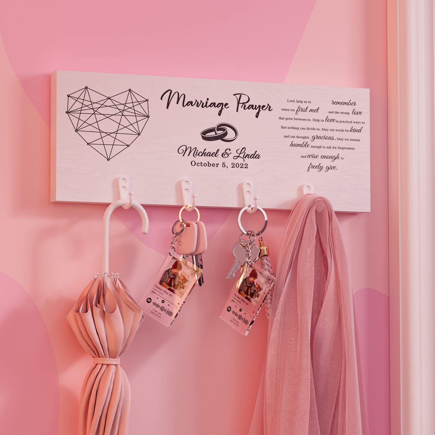 Personalized photo custom acrylic music song keychain