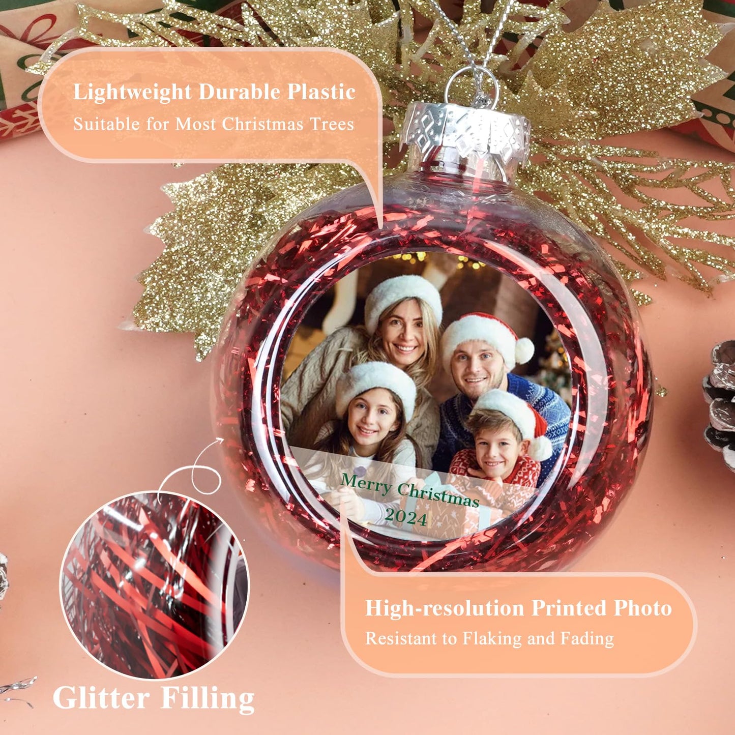 Personalized Photo Christmas Ornaments 2024