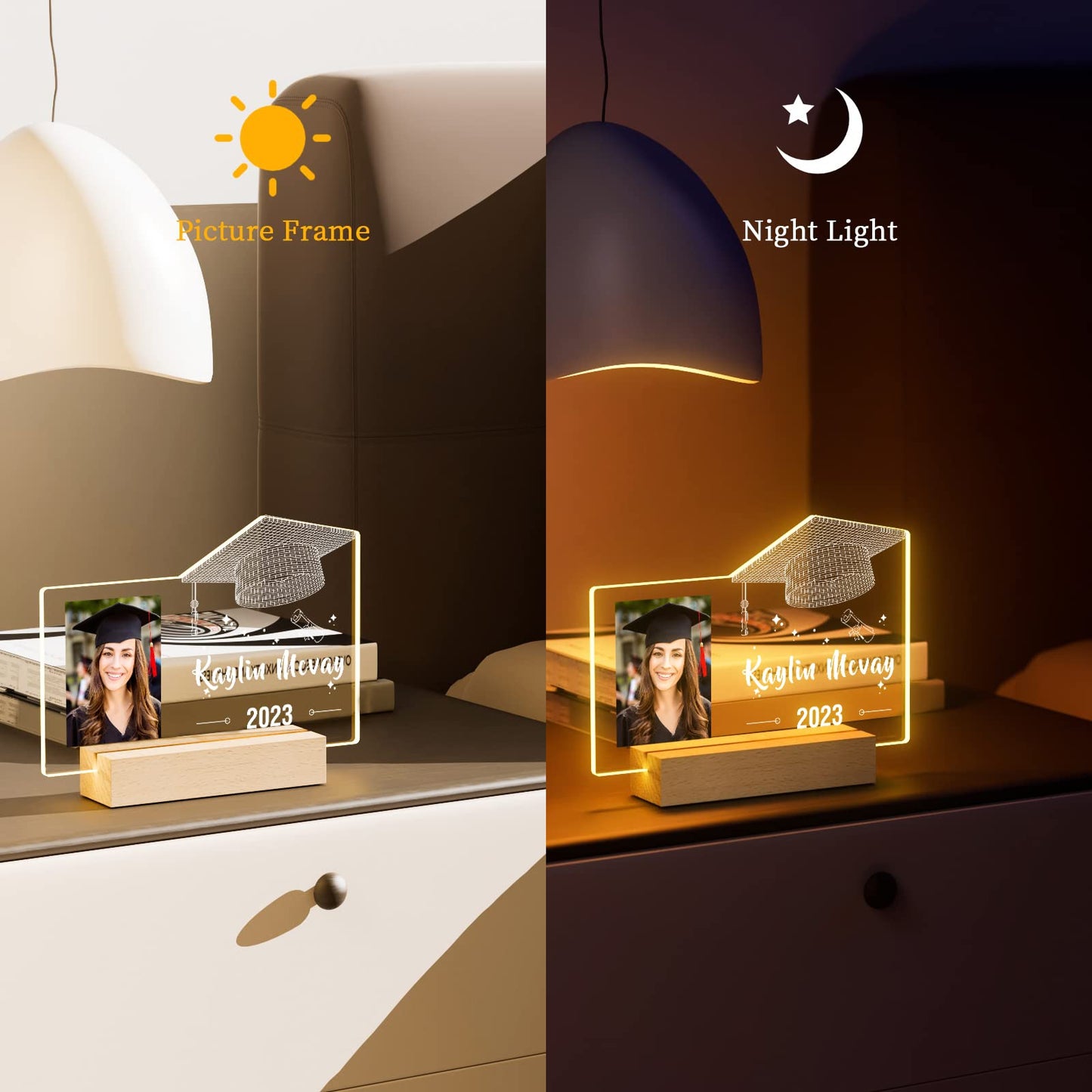 Custom Graduation Gifts - Personalized Photo Night Light