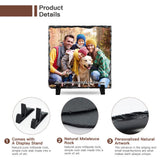 Custom Rock Slate Picture Frame - Image with Text
