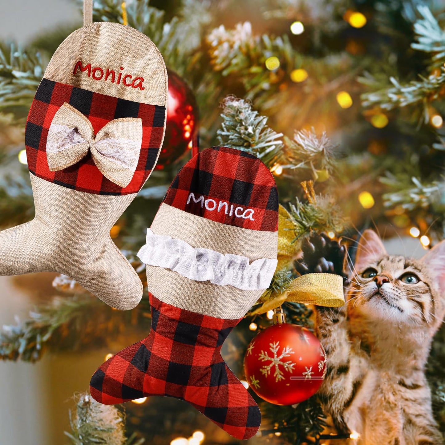 Personalized Cat Christmas Stocking