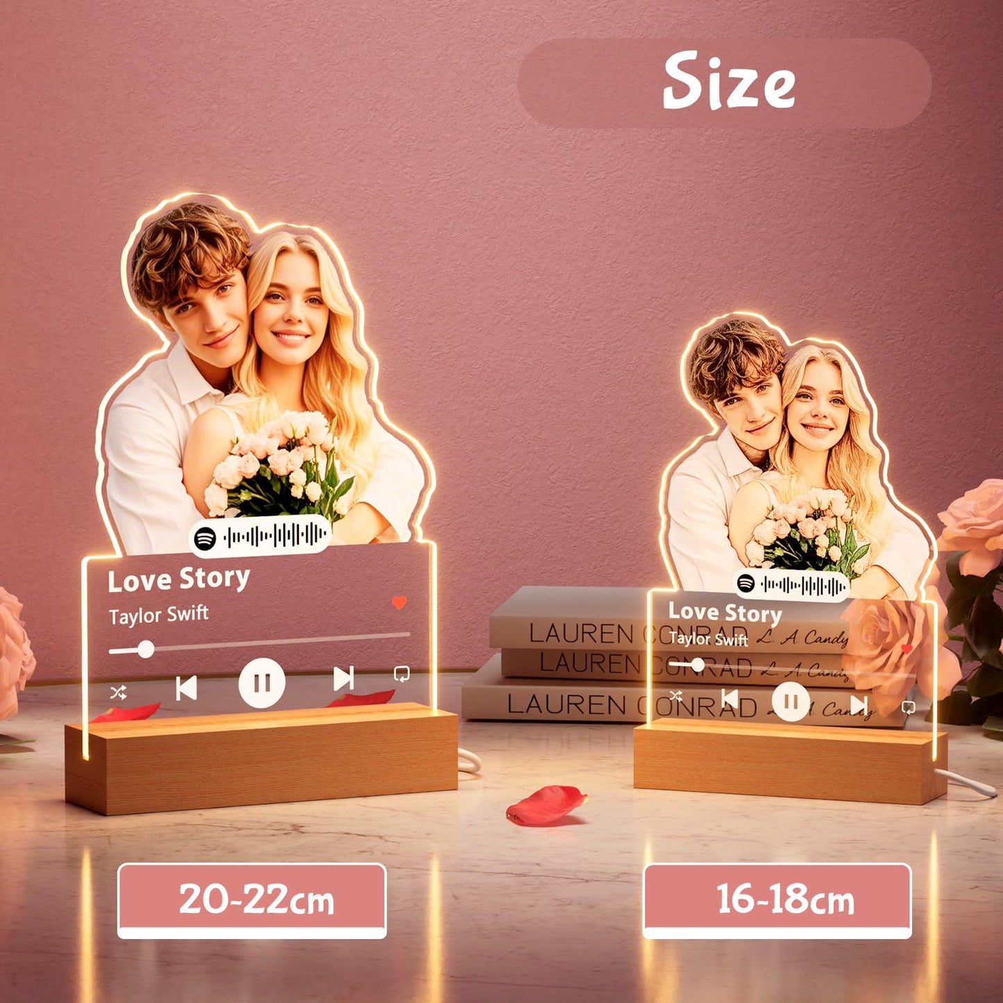 Spotify plaque custom photo frame, couple commemorative gift