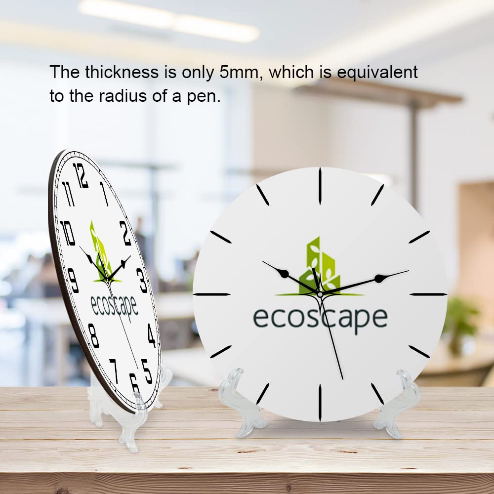 Custom Personalized Wall Clock with Photo Text, Silent No Time - Wood 10“12”14"16”