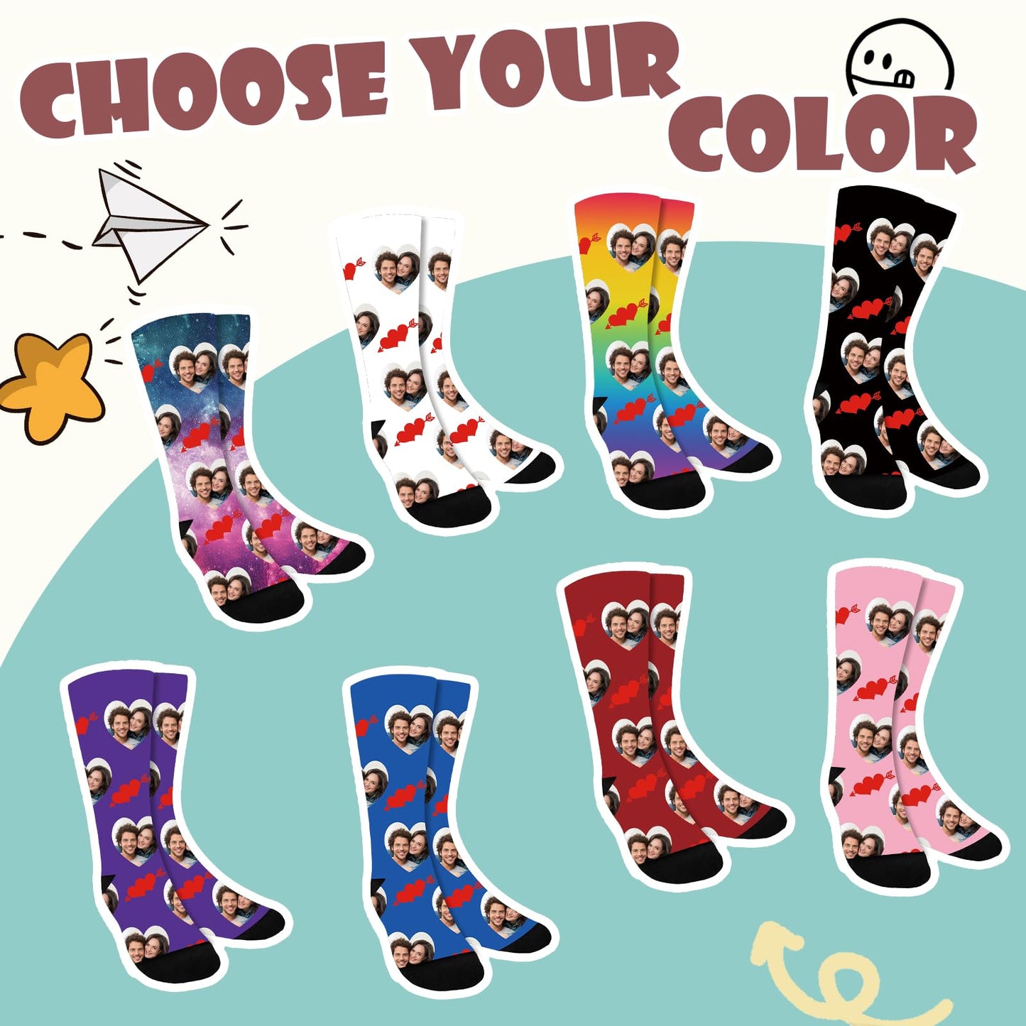 Custom Socks with Photo - Personalized Picture Socks for Unique Gifting