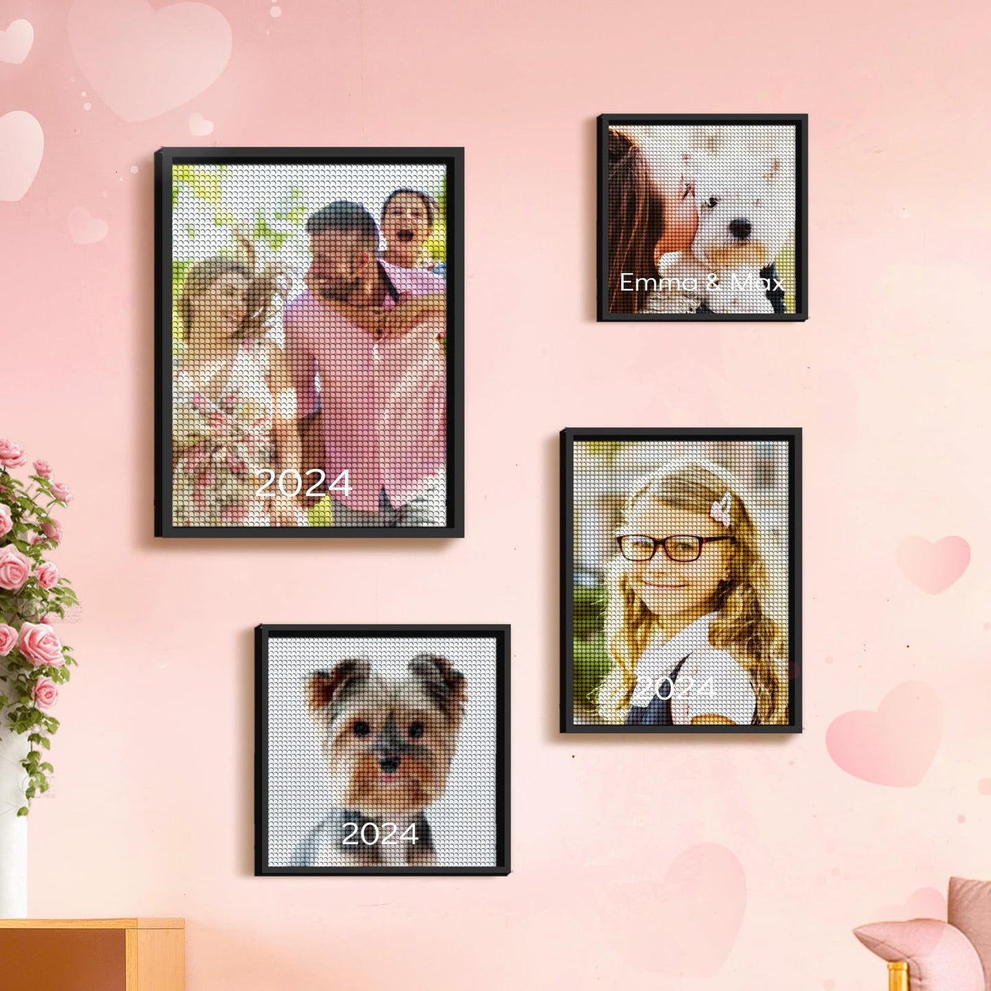 Custom Personalized Diamond Art Painting with Picture Name - Square Diamond