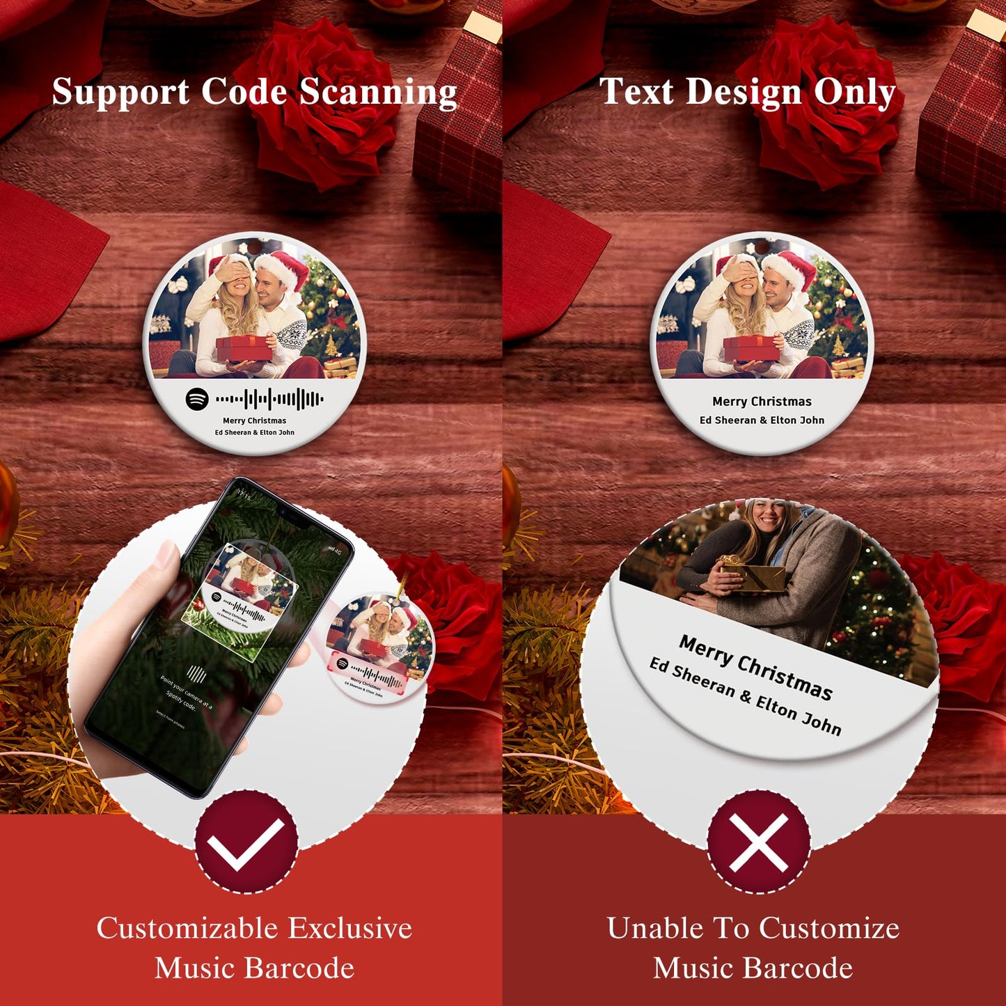 Customized Ceramic Jewelry with Photo Music Code 2025