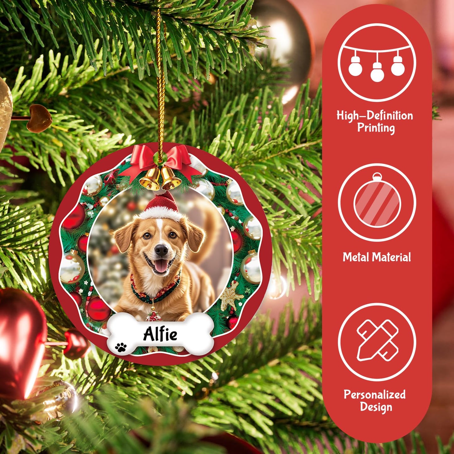 Personalized Dog Christmas Ornaments 2024