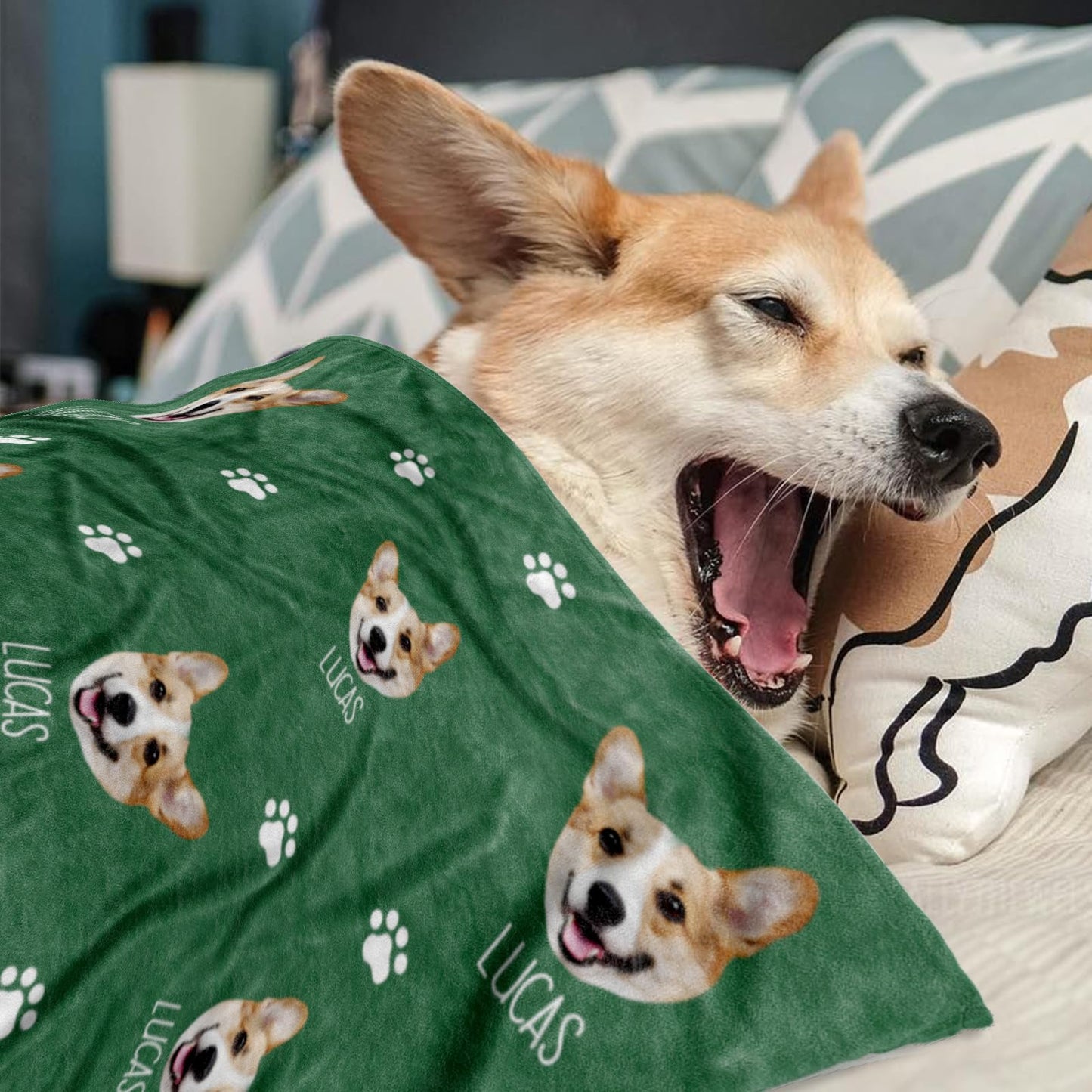 Personalized Dog Blankets - Custom Blankets for Pet Puppies Dogs and Cats