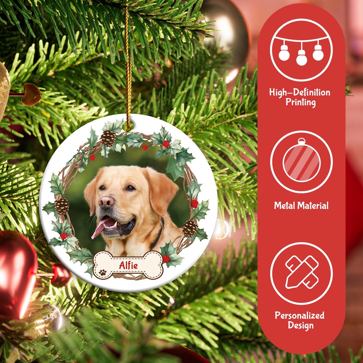 Personalized Dog Christmas Ornaments 2024