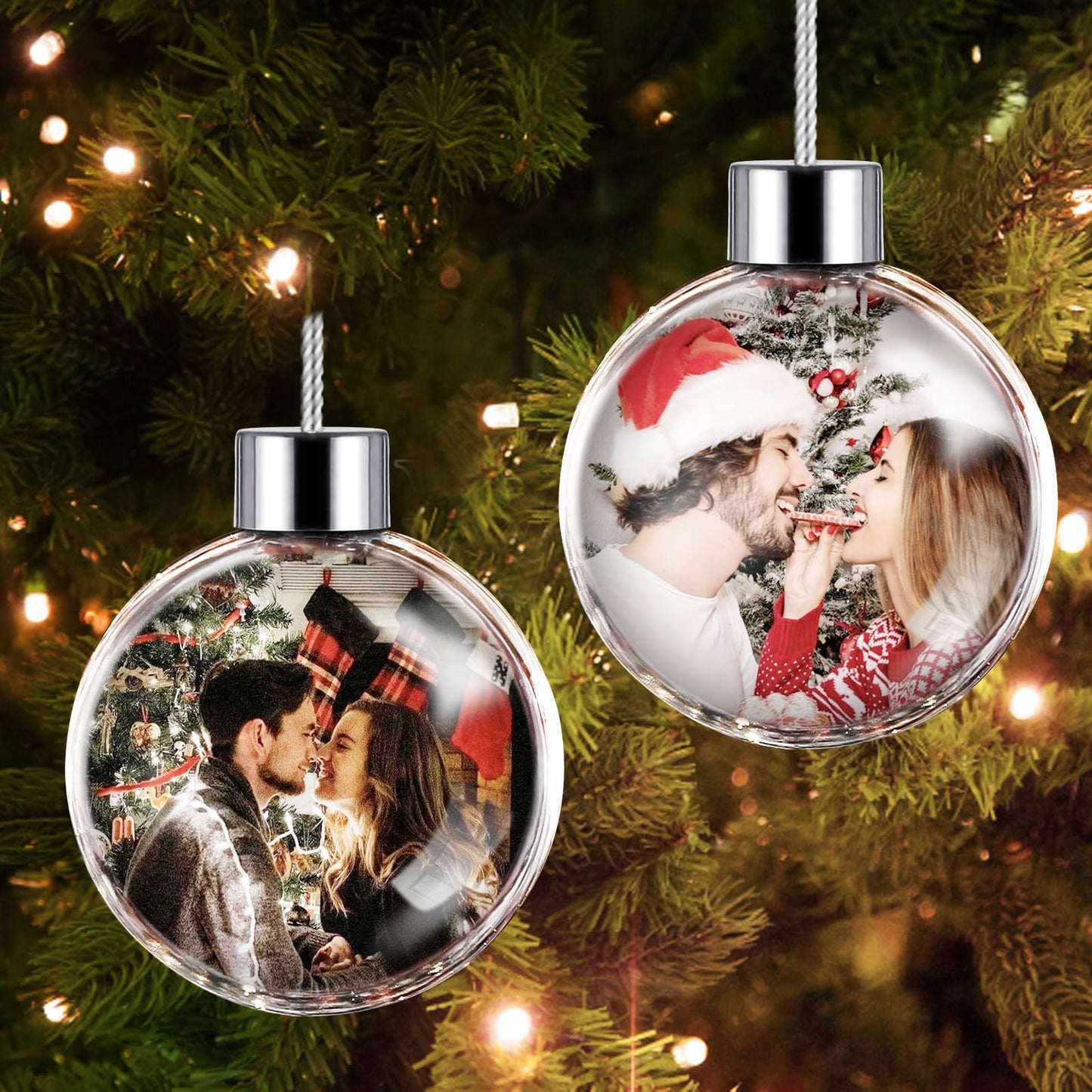 Personalized Photo Ball Christmas Ornaments