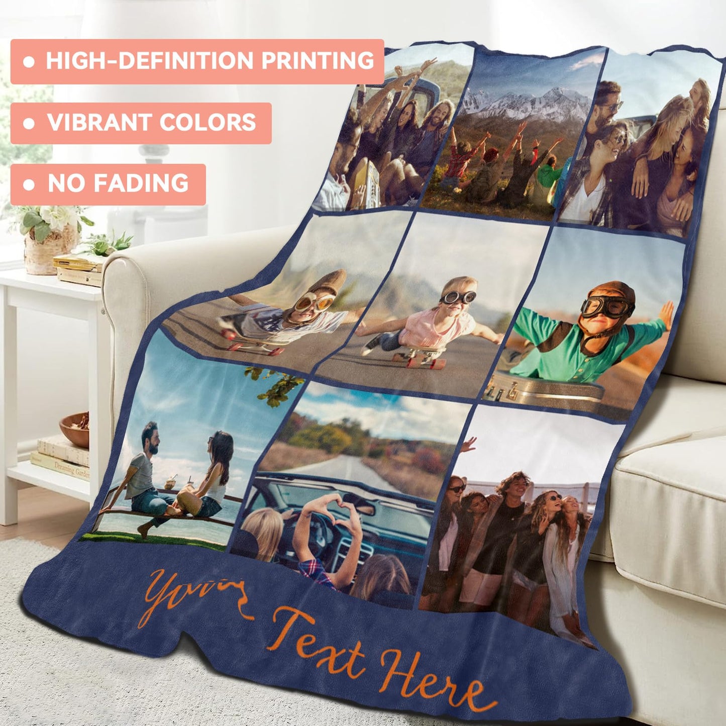 Custom Blanket - Custom Blanket with Photos - 9 Photos