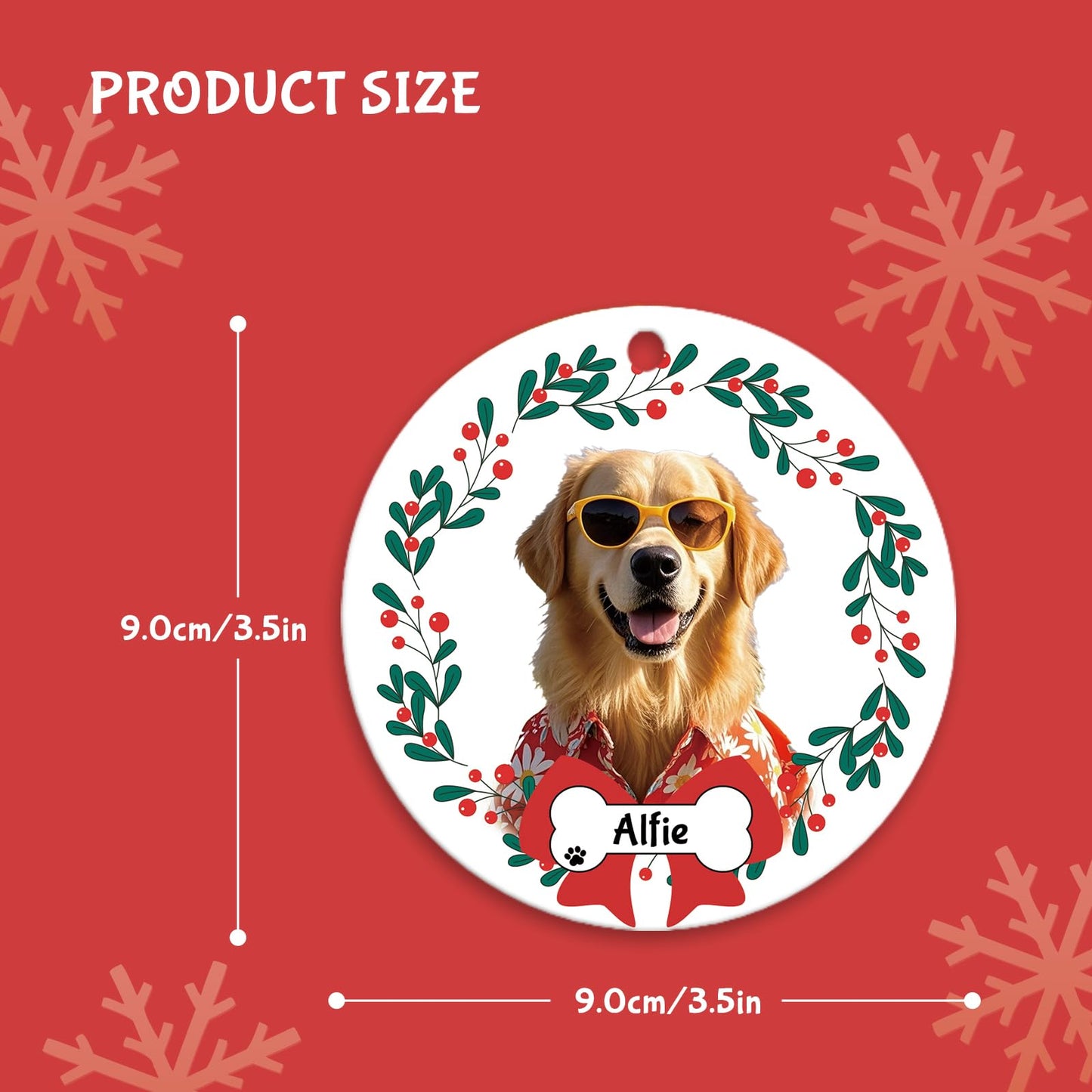 Personalized Dog Christmas Ornaments 2024