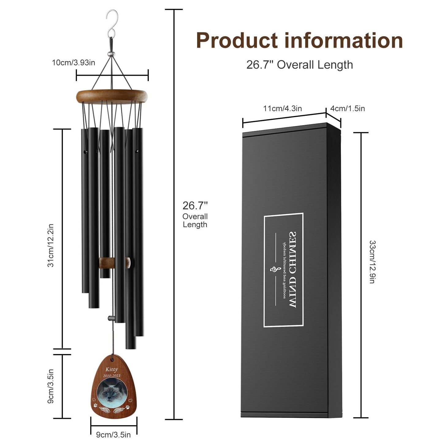 Personalized Pet Memorial Wind Chimes