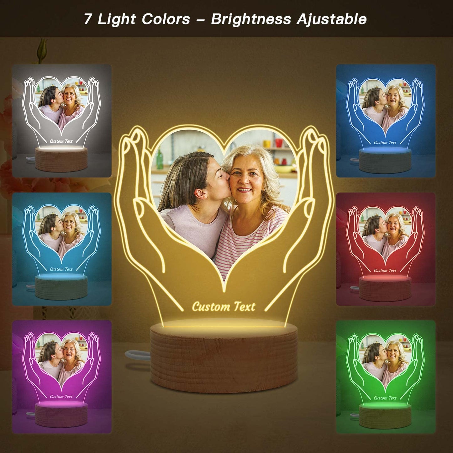 Customized Memorial Night Light with Picture Frame