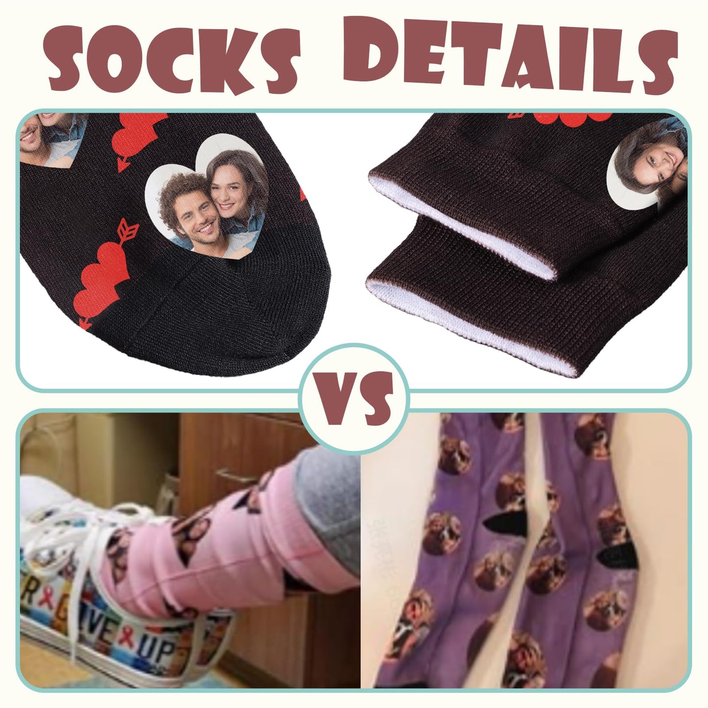 Custom Socks with Photo - Personalized Picture Socks for Unique Gifting