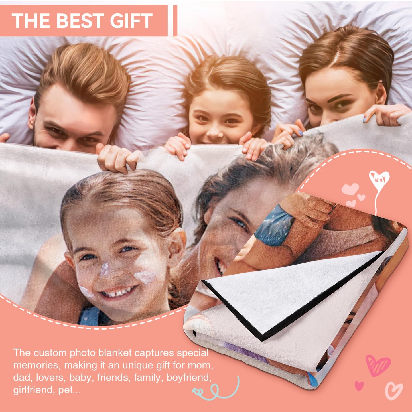 Custom Blanket - Custom Blanket with Photos - 3 Photos