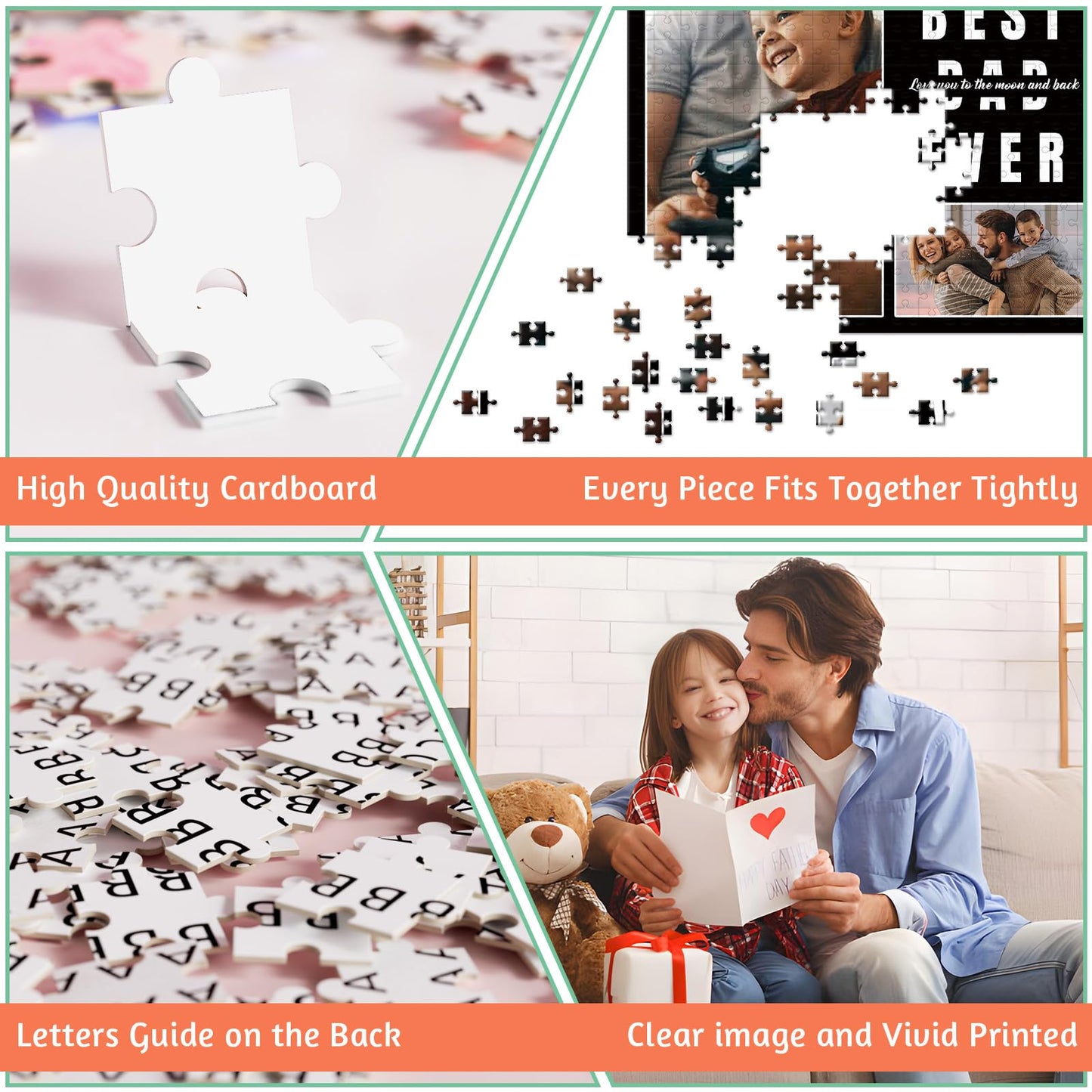 Customized photo puzzles 300/500/1000 pieces, customized gifts