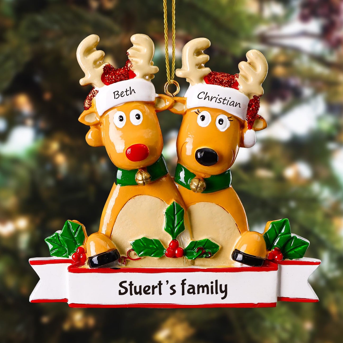 Personalized Deer Christmas Ornaments 2024