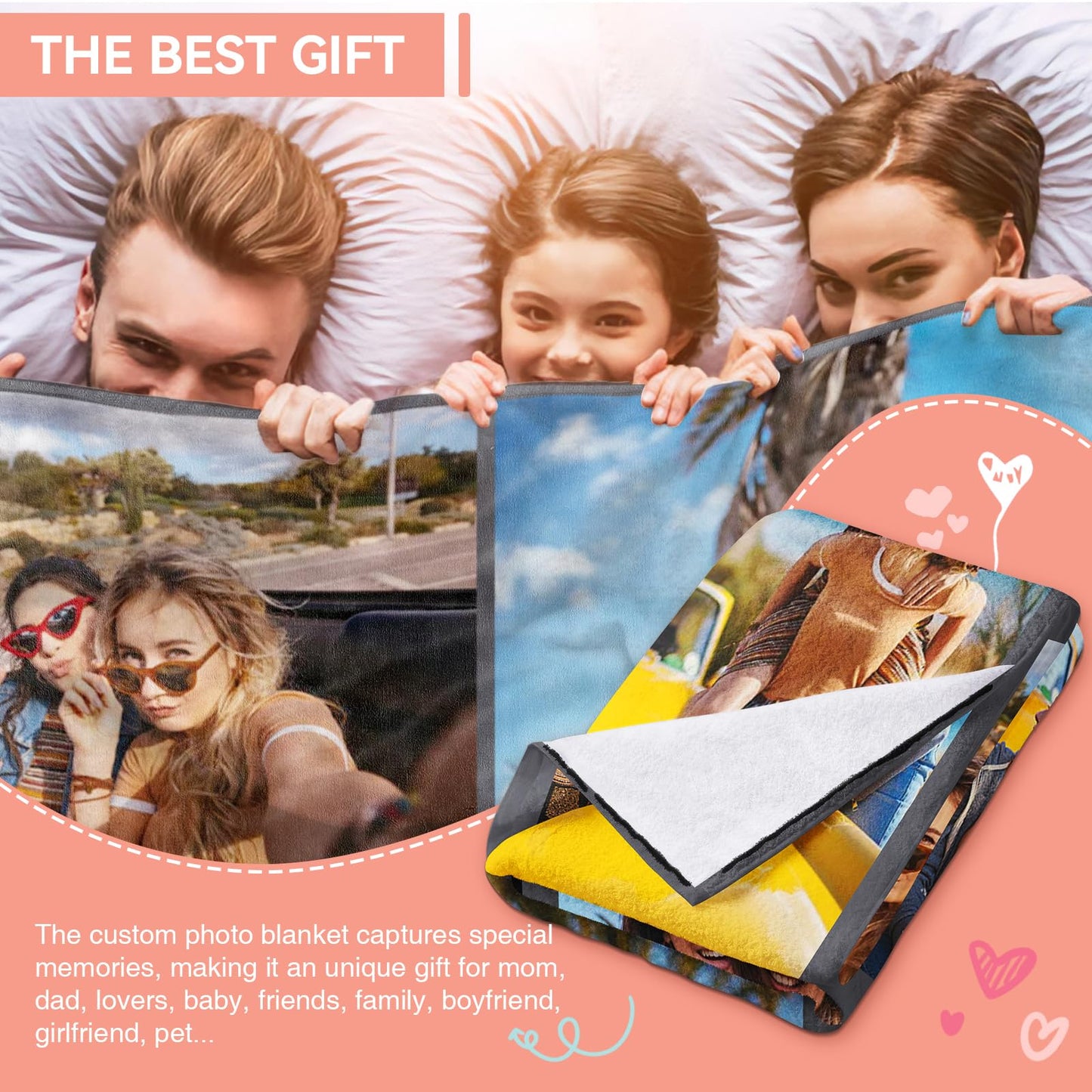 Custom Blanket - Custom Blanket with Photos - 5 Photos