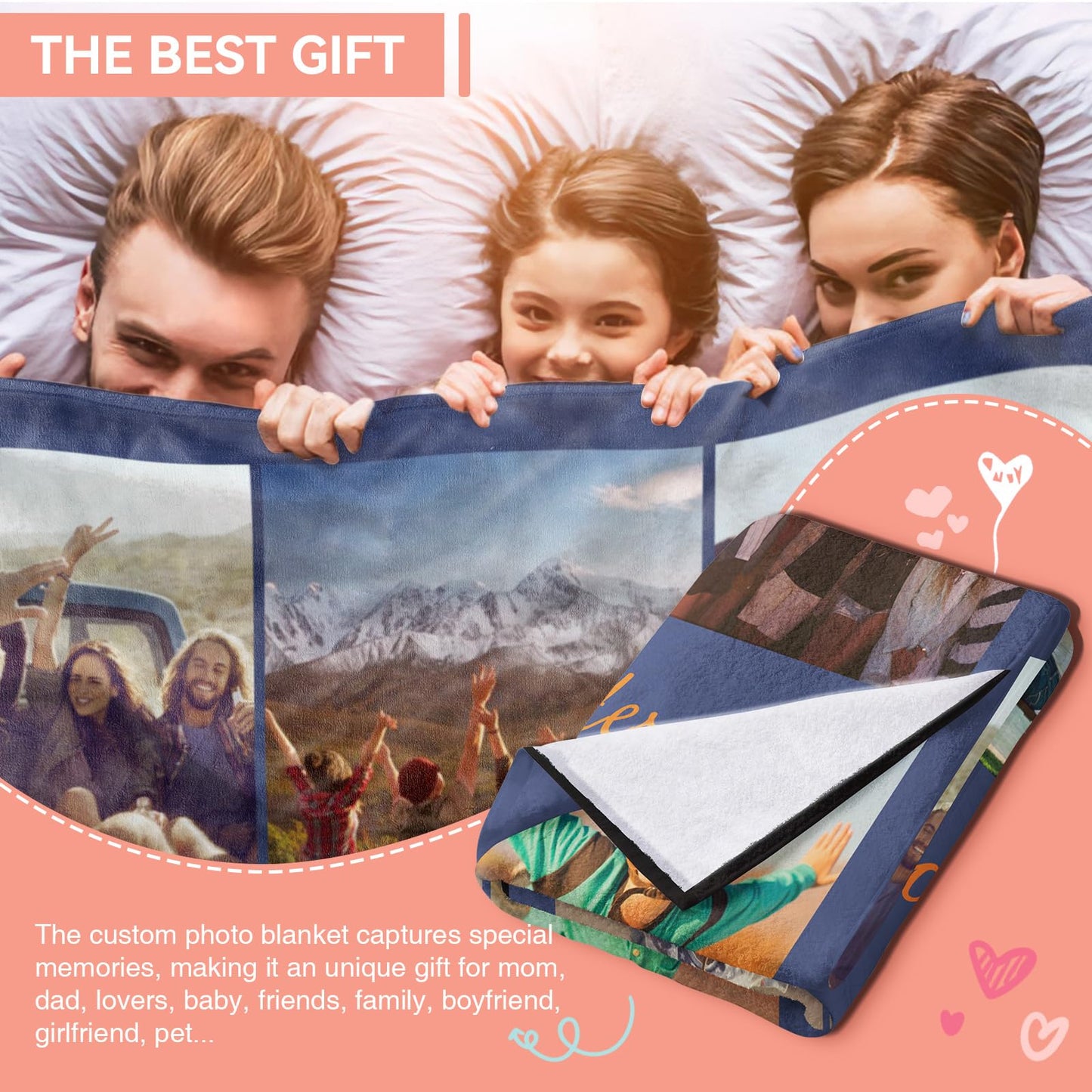Custom Blanket - Custom Blanket with Photos - 9 Photos