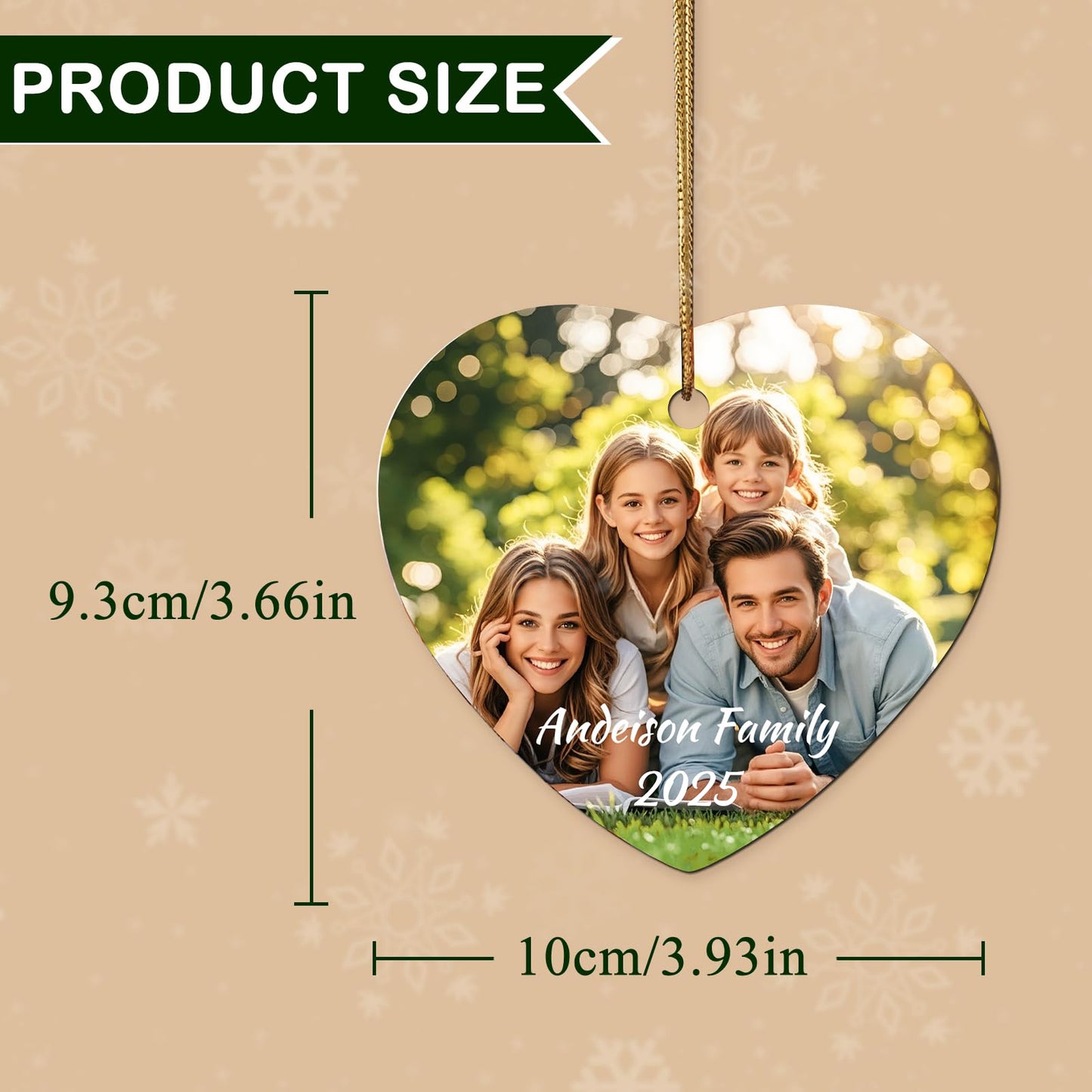 Custom Personalized Christmas Ornaments 2025 - with Picture Words