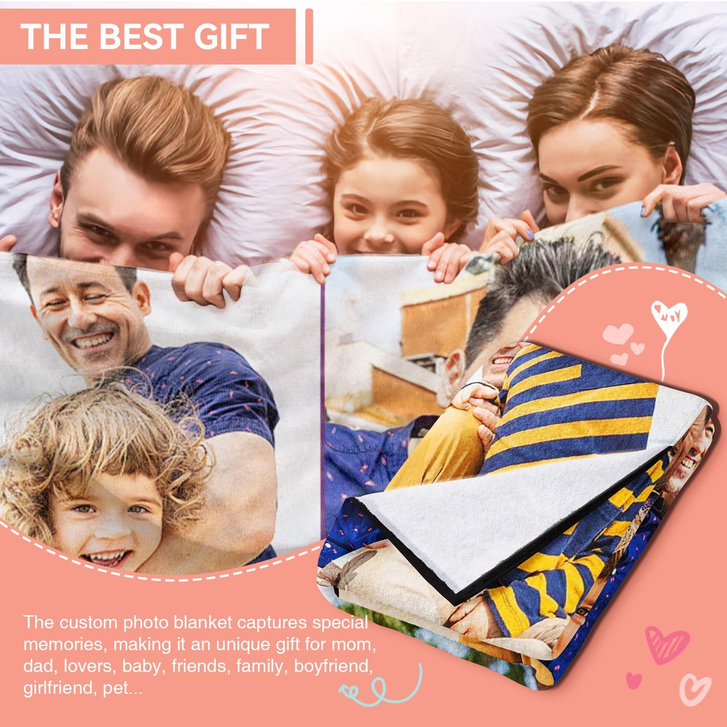 Custom Blanket - Custom Blanket with Photos - 4 Photos