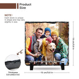 Custom Rock Slate Picture Frame - Image with Text