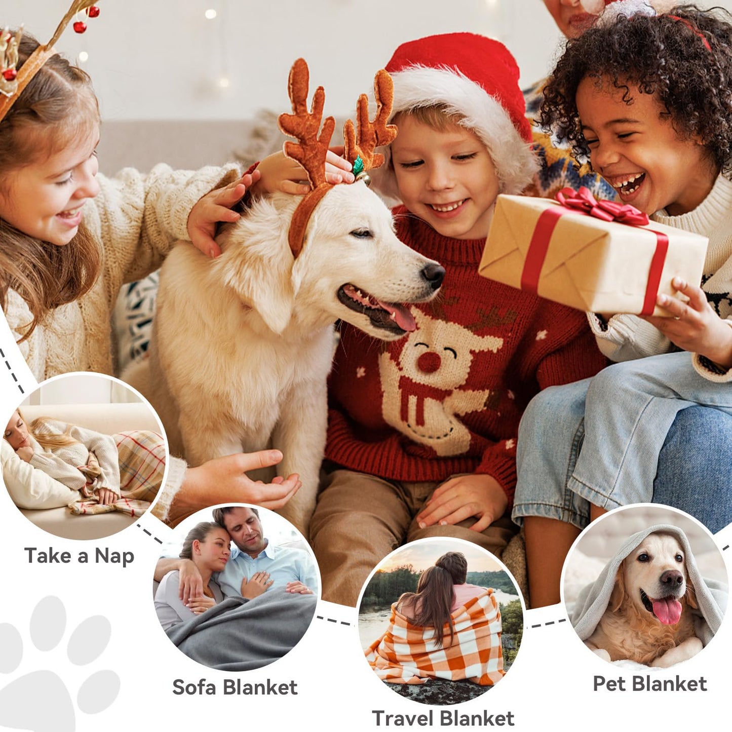Personalized Dog Blankets - Custom Blankets for Pet Puppies Dogs and Cats