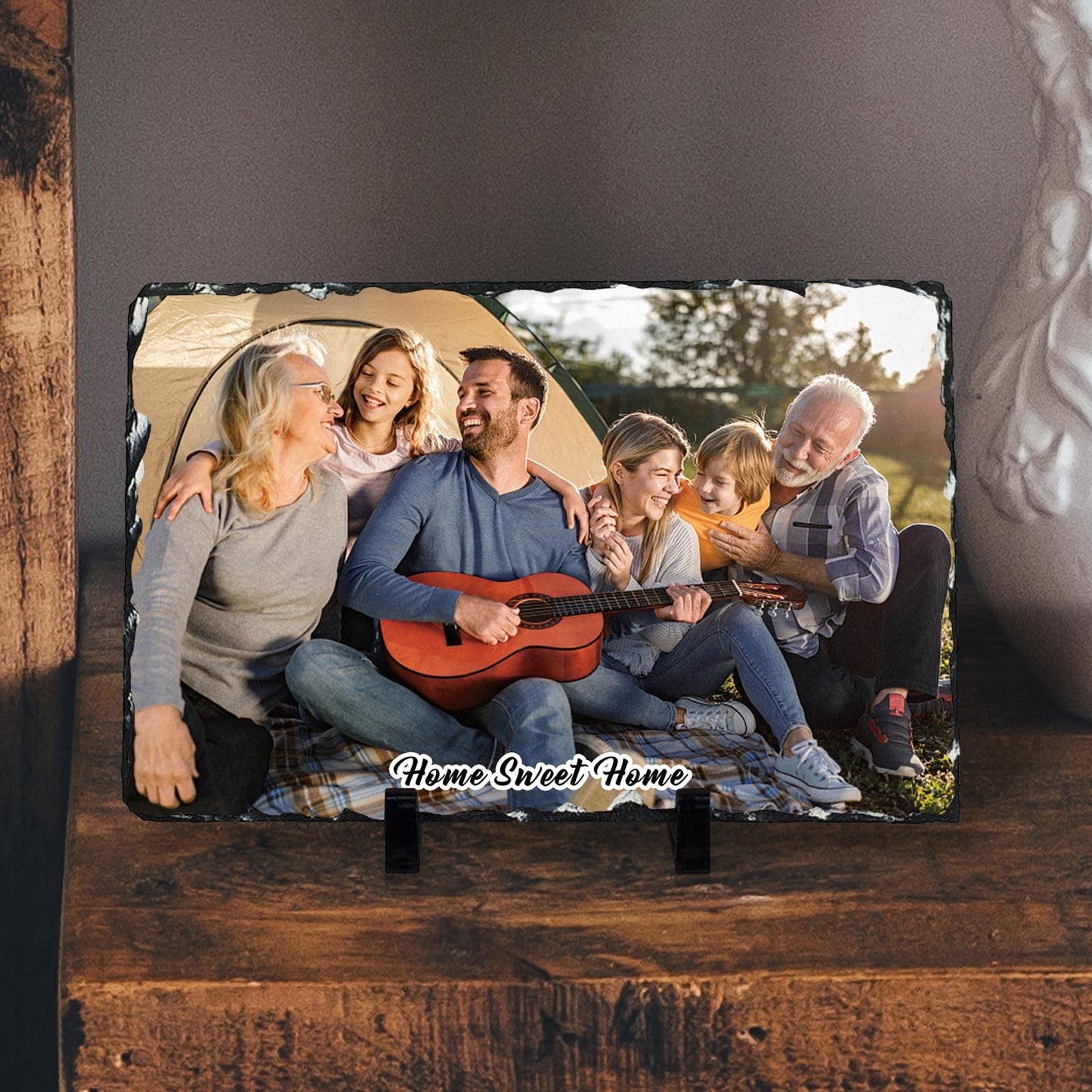 Custom Rock Slate Photo Plaque