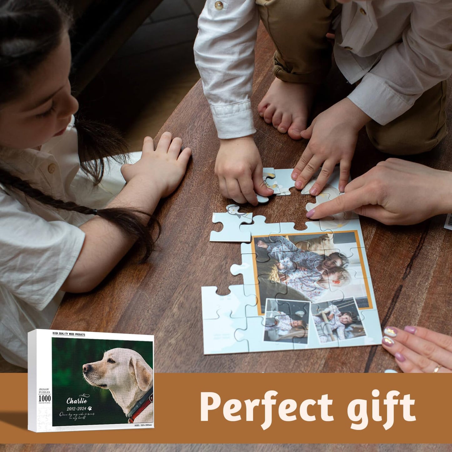 Custom Personalized Wooden Puzzle with Photo