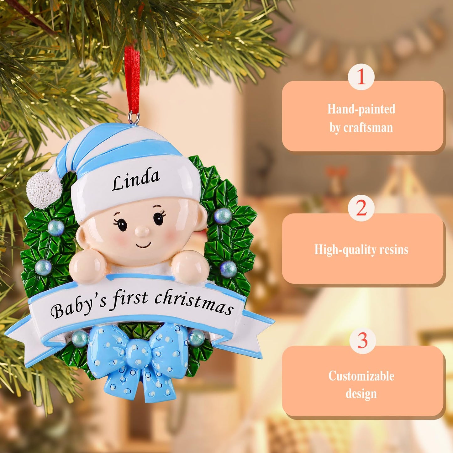 Personalized Babys First Christmas Ornament