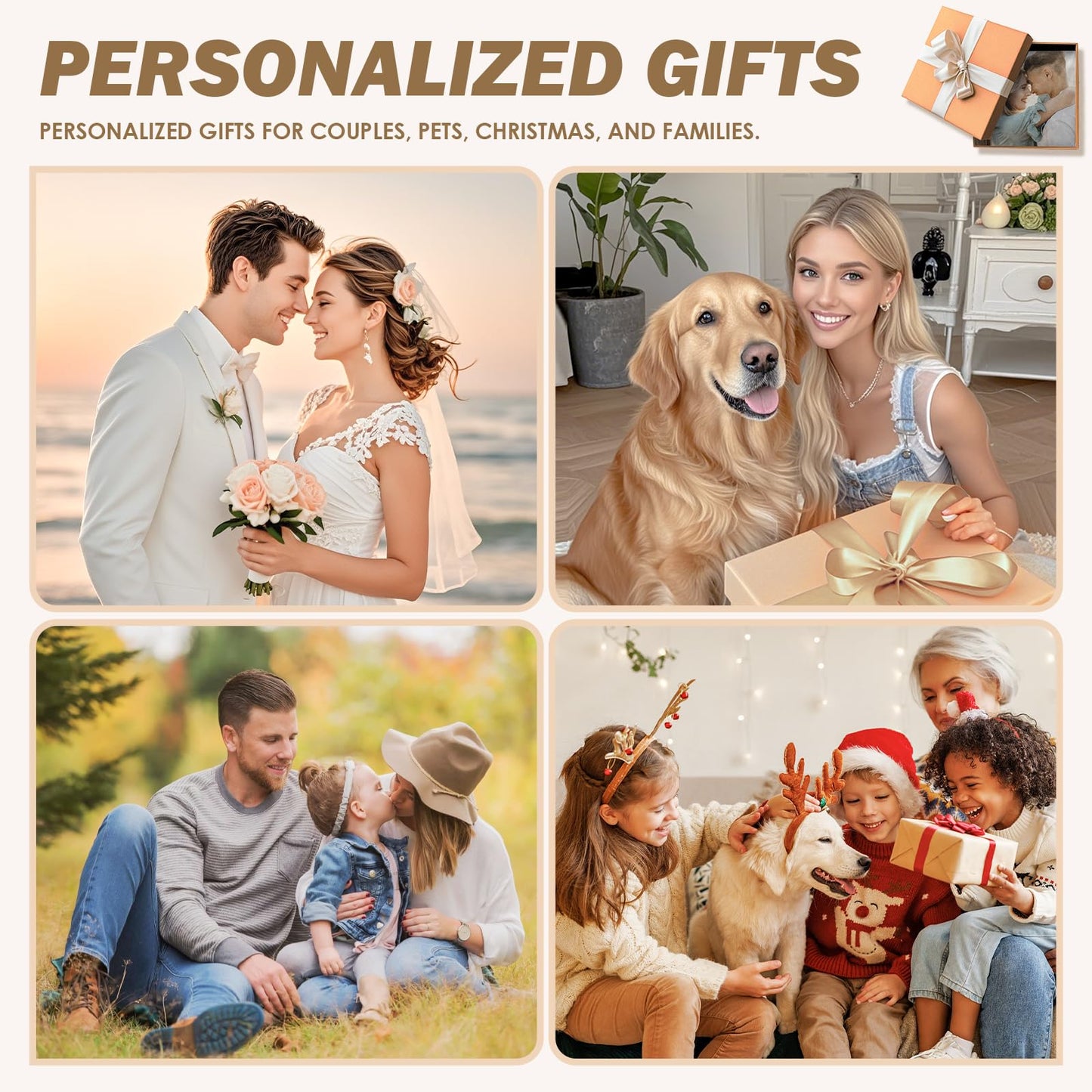 Blanket with pictures and text - Personalized Photo Blanket - 1 photo