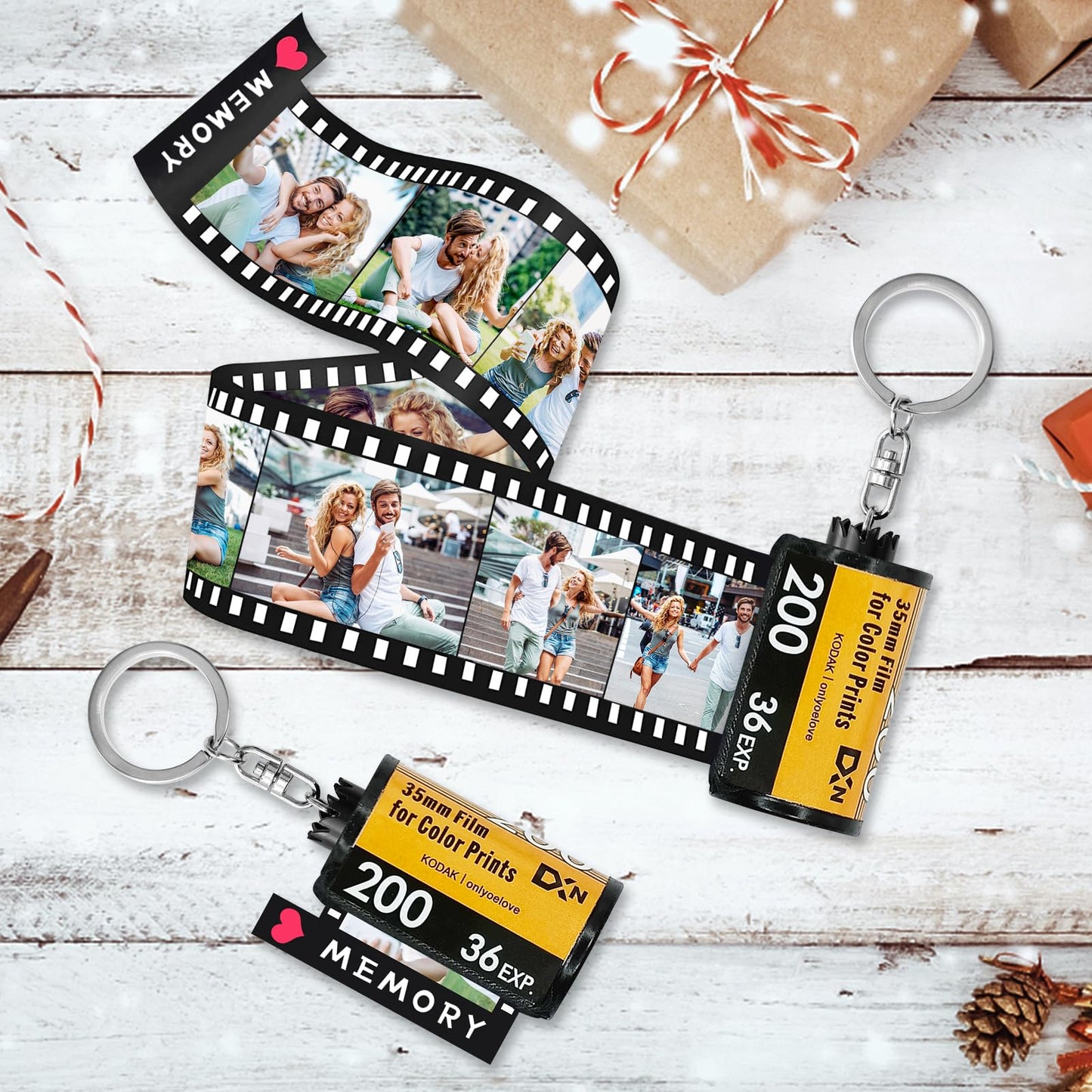 Personalized Camera Roll Keychain with Picture 10/15/20 Pieces