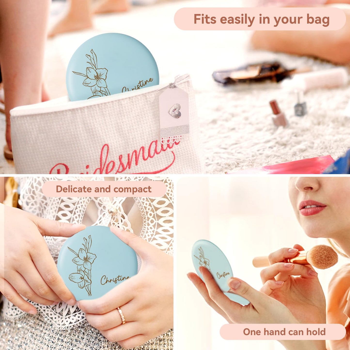 Personalized Compact Mirror with Light