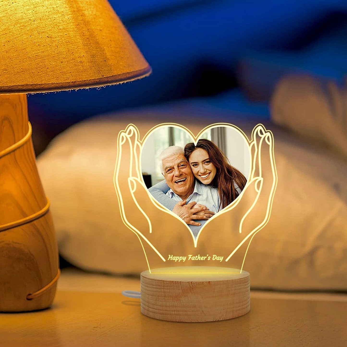 Customized Memorial Night Light with Picture Frame