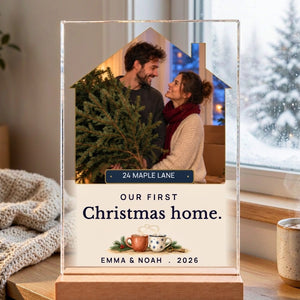 Personalized First Christmas Acrylic Plaque for Couples — product image 2