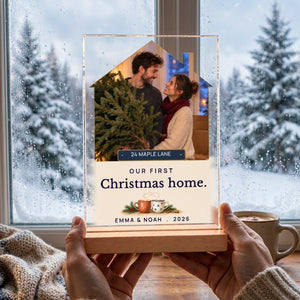 Personalized First Christmas Acrylic Plaque for Couples — product image 5