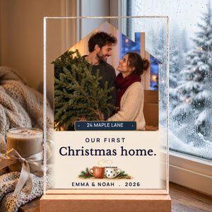 Personalized First Christmas Acrylic Plaque for Couples — product image 6