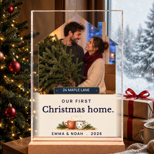 Personalized First Christmas Acrylic Plaque for Couples — product image 7