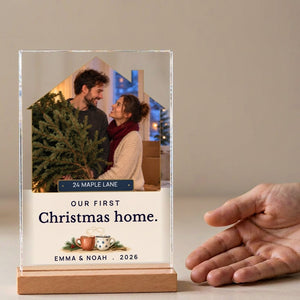 Personalized First Christmas Acrylic Plaque for Couples — product image 8
