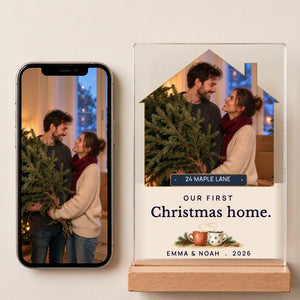 Personalized First Christmas Acrylic Plaque for Couples — product image 9