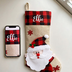 Personalized Santa Christmas Stocking with Embroidered Name — product image 9