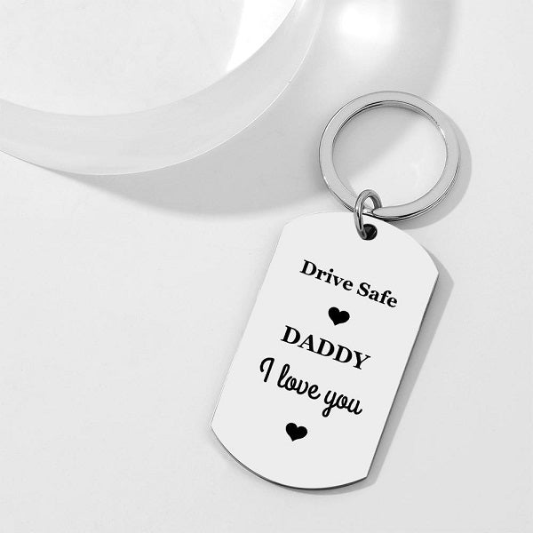 Custom Photo Tag Keychain Best Gifts for Daddy