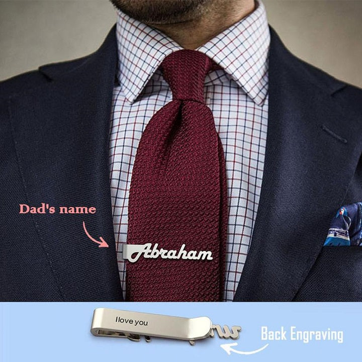 Customized Name Tie Clip for Men | Father's Day Gifts | Daddy Gifts