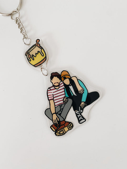 Custom Portrait Keychain - Anniversary Gift/Long Distance Friendship/Family Memories/Furfriends/Bridesmaids Gift