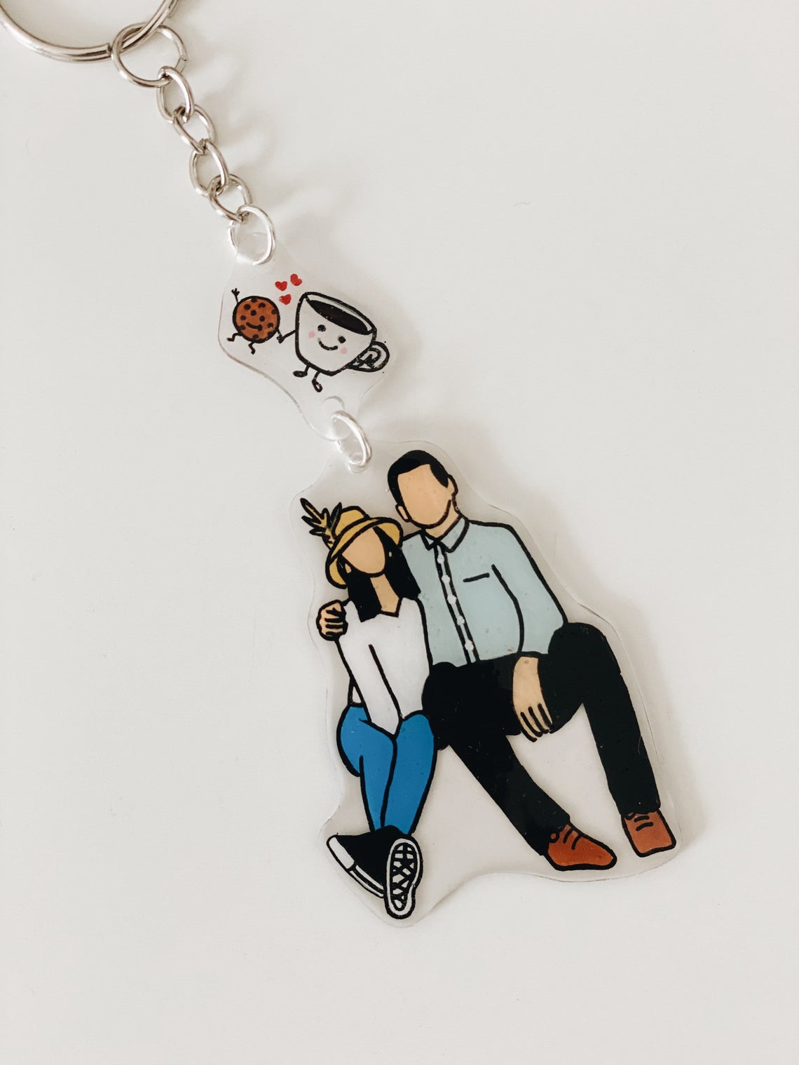 Custom Portrait Keychain - Anniversary Gift/Long Distance Friendship/Family Memories/Furfriends/Bridesmaids Gift