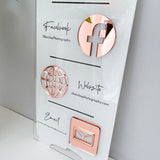 Personalized Large Wall Mounted Business Social Media Sign