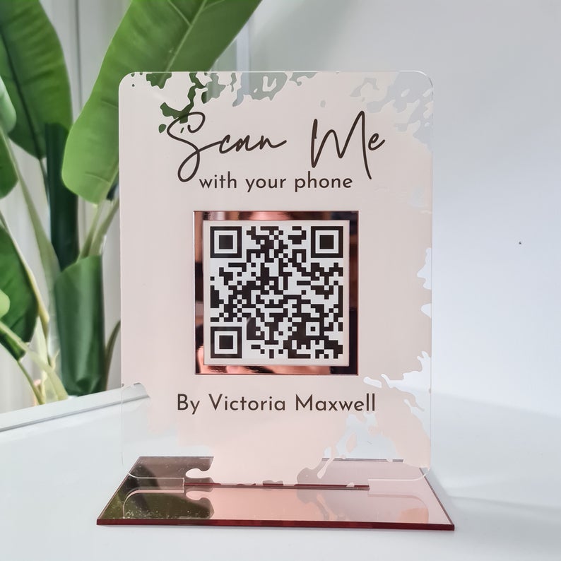 Personalized Business Social Media QR Code Sign