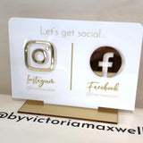 Personalized Beauty Sign Instagram Facebook Business Social Media Sign