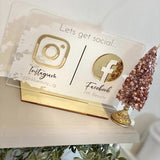 Personalized Beauty Sign Instagram Facebook Business Social Media Sign